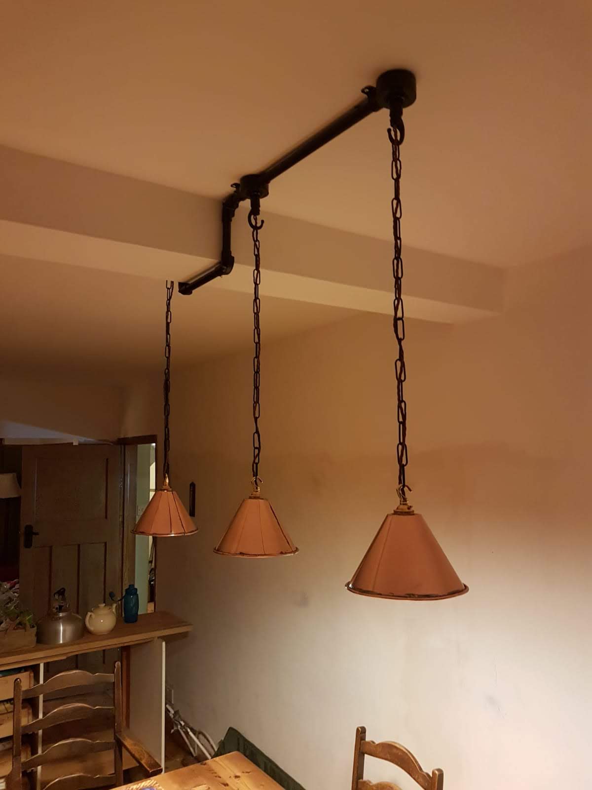 Steam punk style light fitting